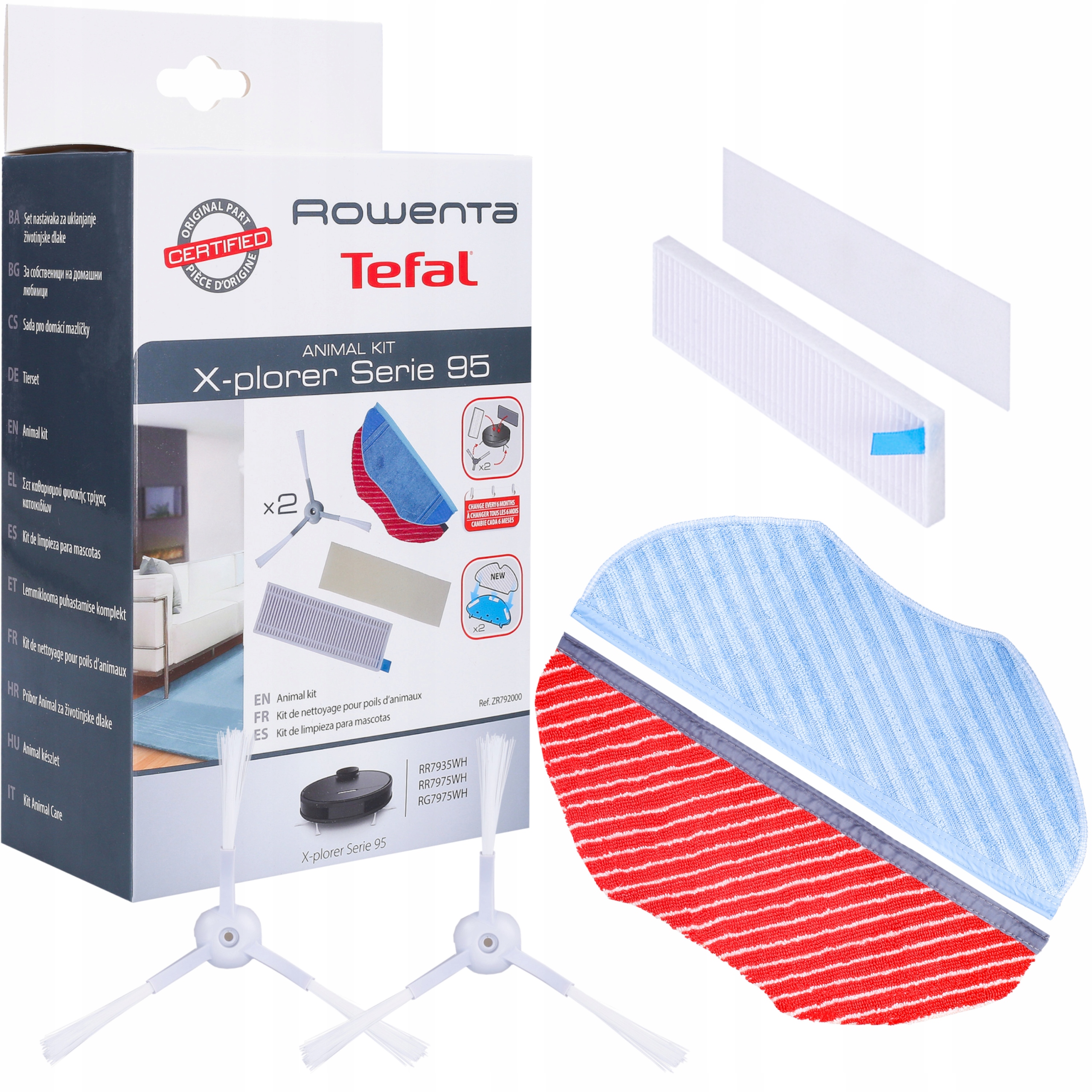 

Zestaw Filtry Szczotki Mopy Tefal S95