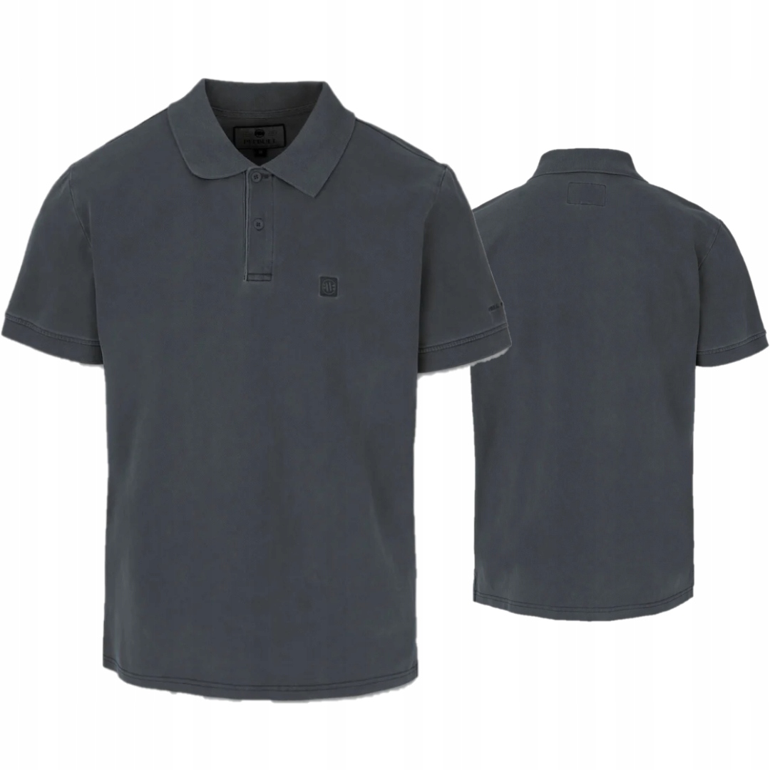 Pitbull West Coast Pánská Polokošile Denim Pique Small Logo Grafitová S