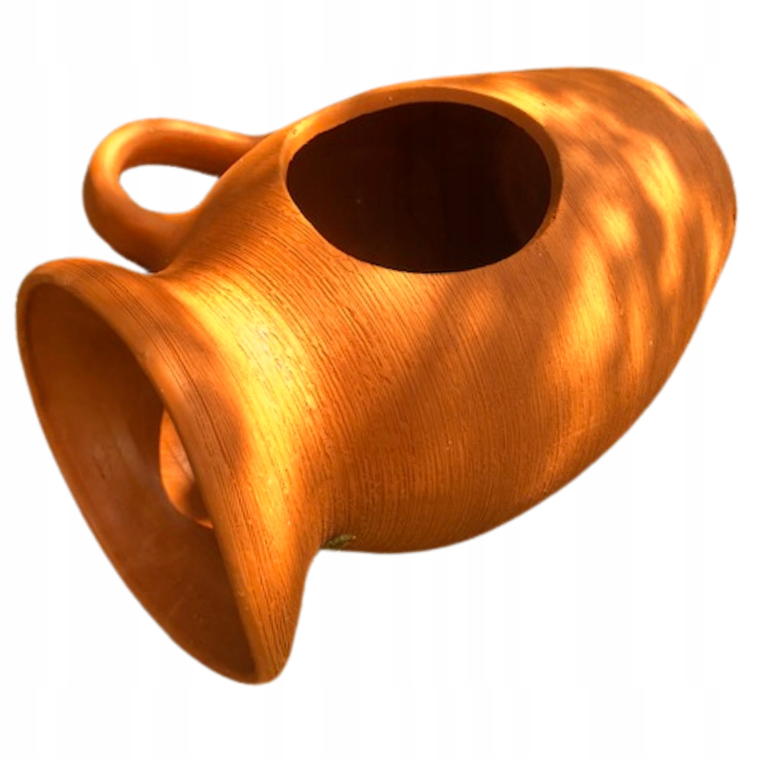 Hliněný květináč ležící 29 cm. Amfora. Ležící džbán. Ručně malovaný. Pl