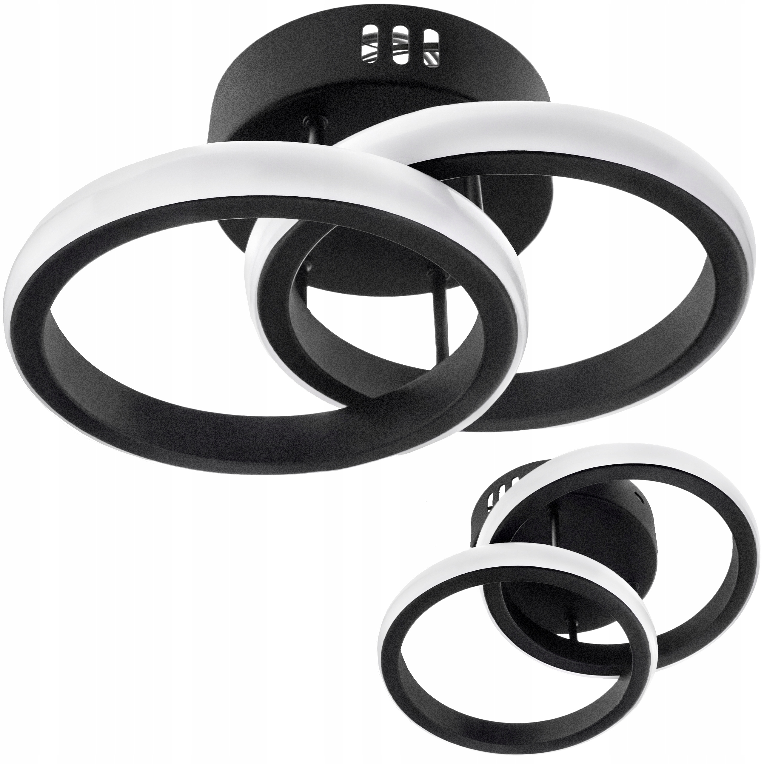 LAMPA SUFITOWA ŻYRANDOL PLAFON LED DWA OKRĘGI 18W