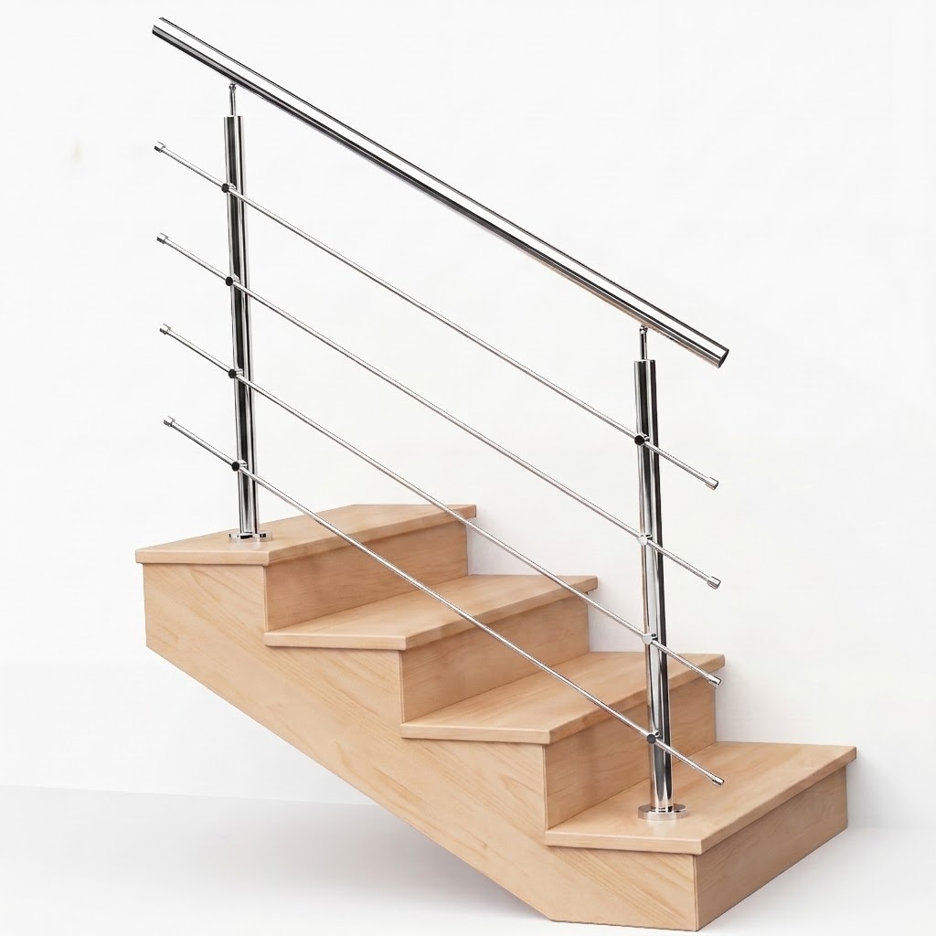 Nerezová zábradlí 4 výplně Ø délka 12 mm, leštění 100 cm