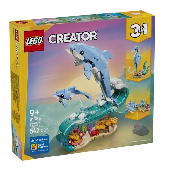 Lego 31385 Creator 3v1 Mořská Zvířata Krásný Delfín Krab Koník