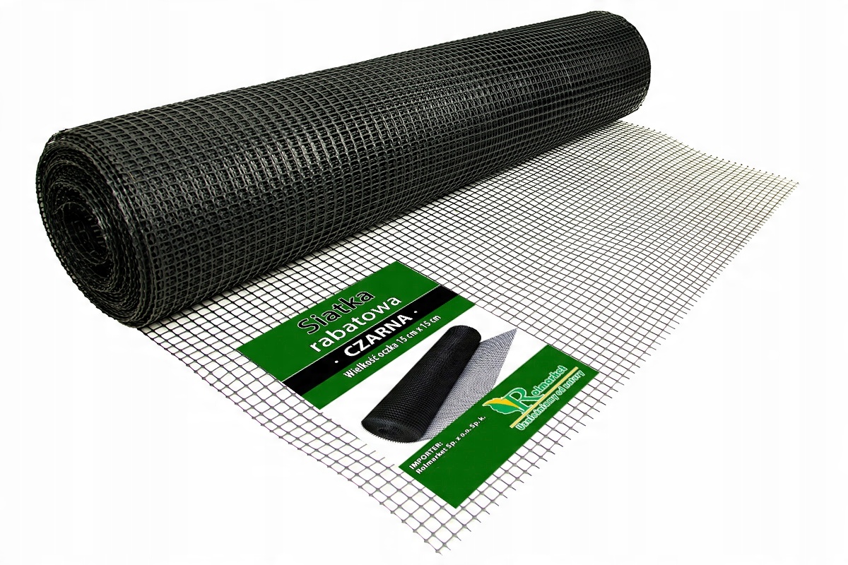 

Siatka Ogrodowa Plastikowa Pcv Czarna 1,2x50m