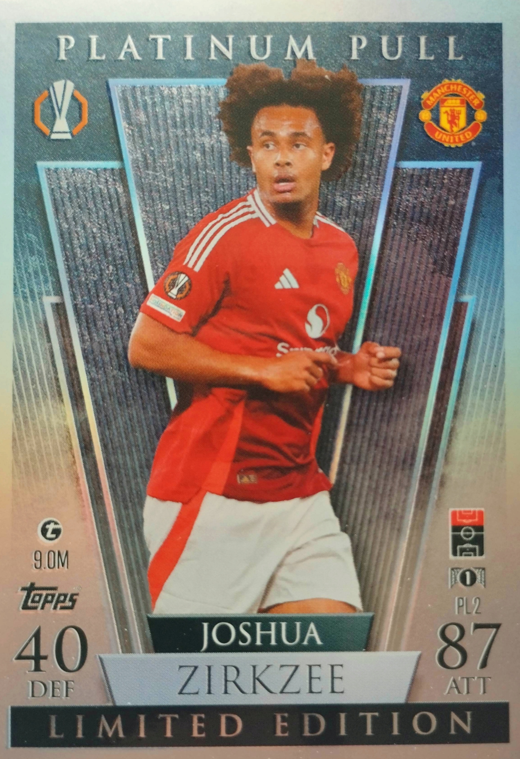 Topps Match Attax Extra 2025 Platinum Pull Pl 2 Zirkzee Manchester United