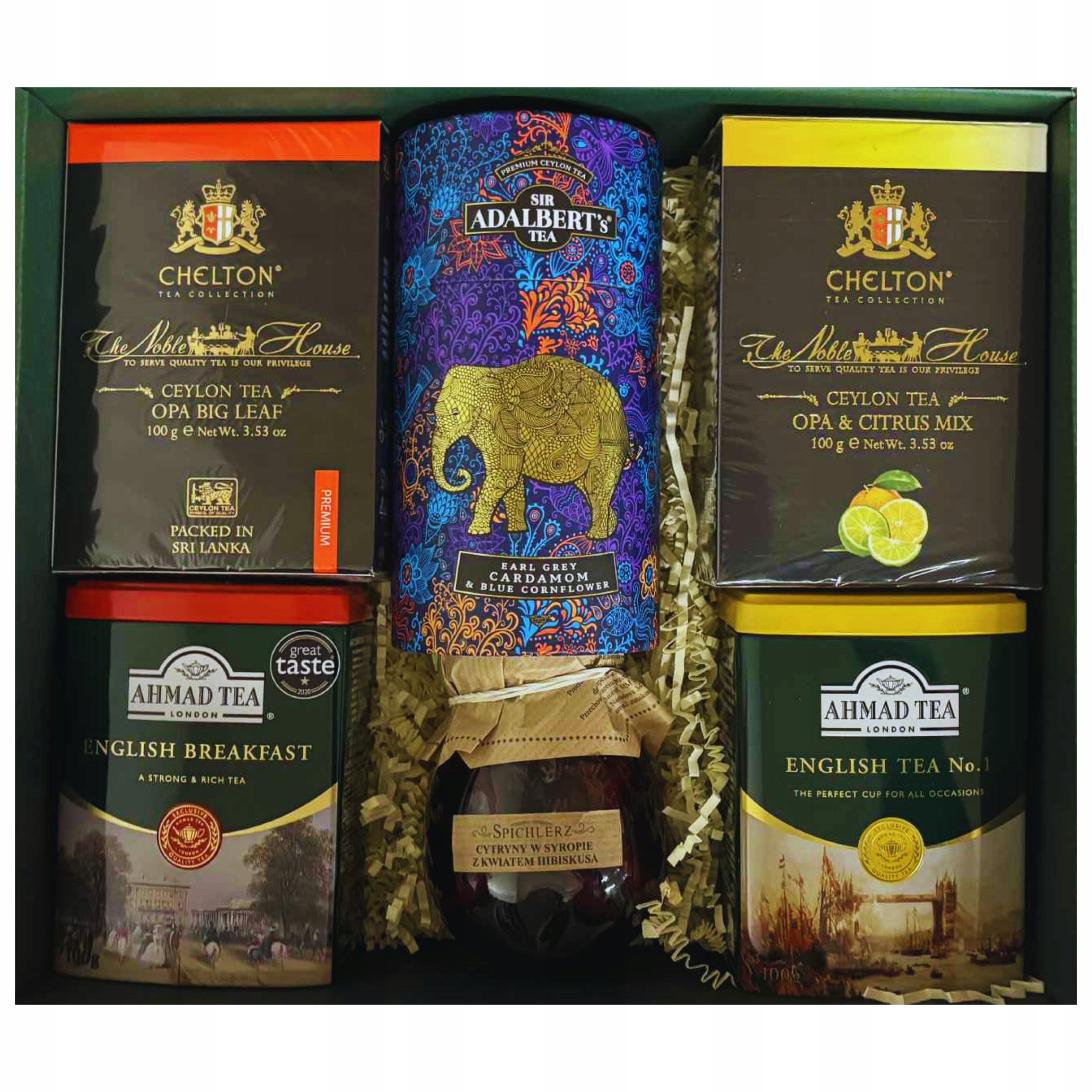 Levně Dárková sada Elegantní dárek k čaji listová krabička jako dárek