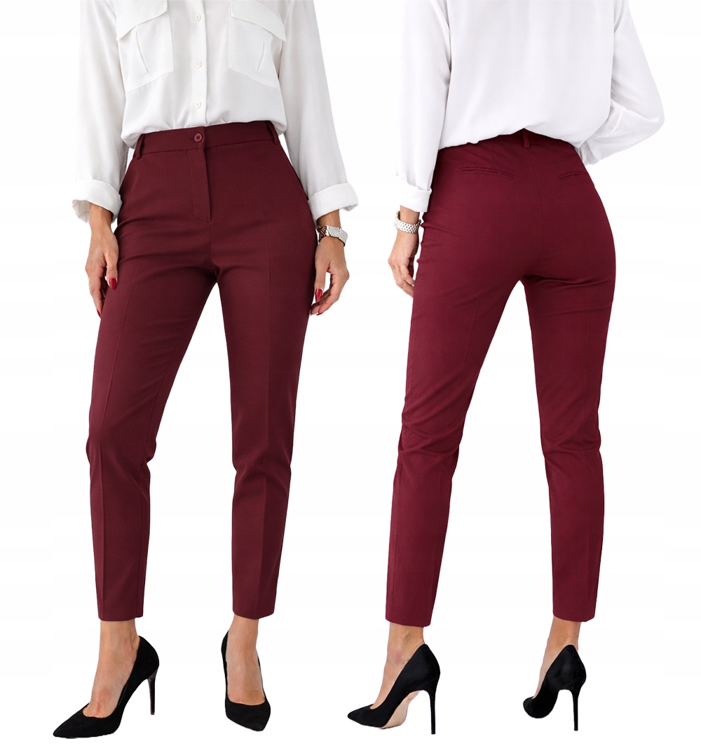 Dámské elegantní doutníkové kalhoty Sigma 7/8 bordo 36 S