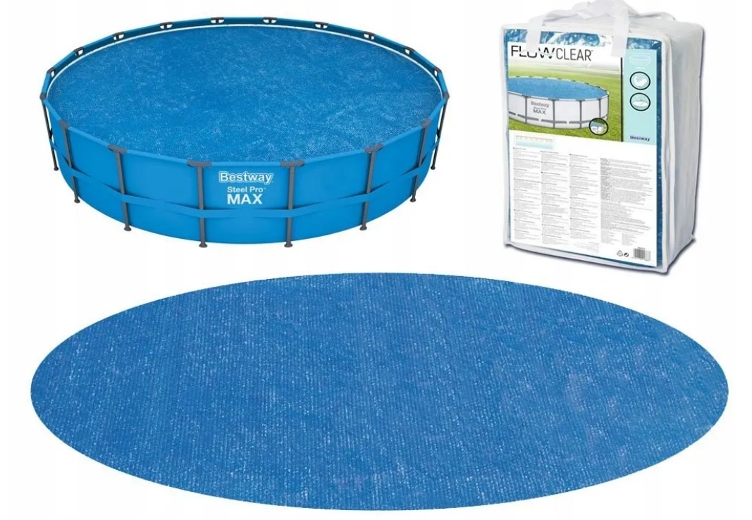 Folia mata pokrywa solarna okrągła na basen 549 cm Bestway 58173