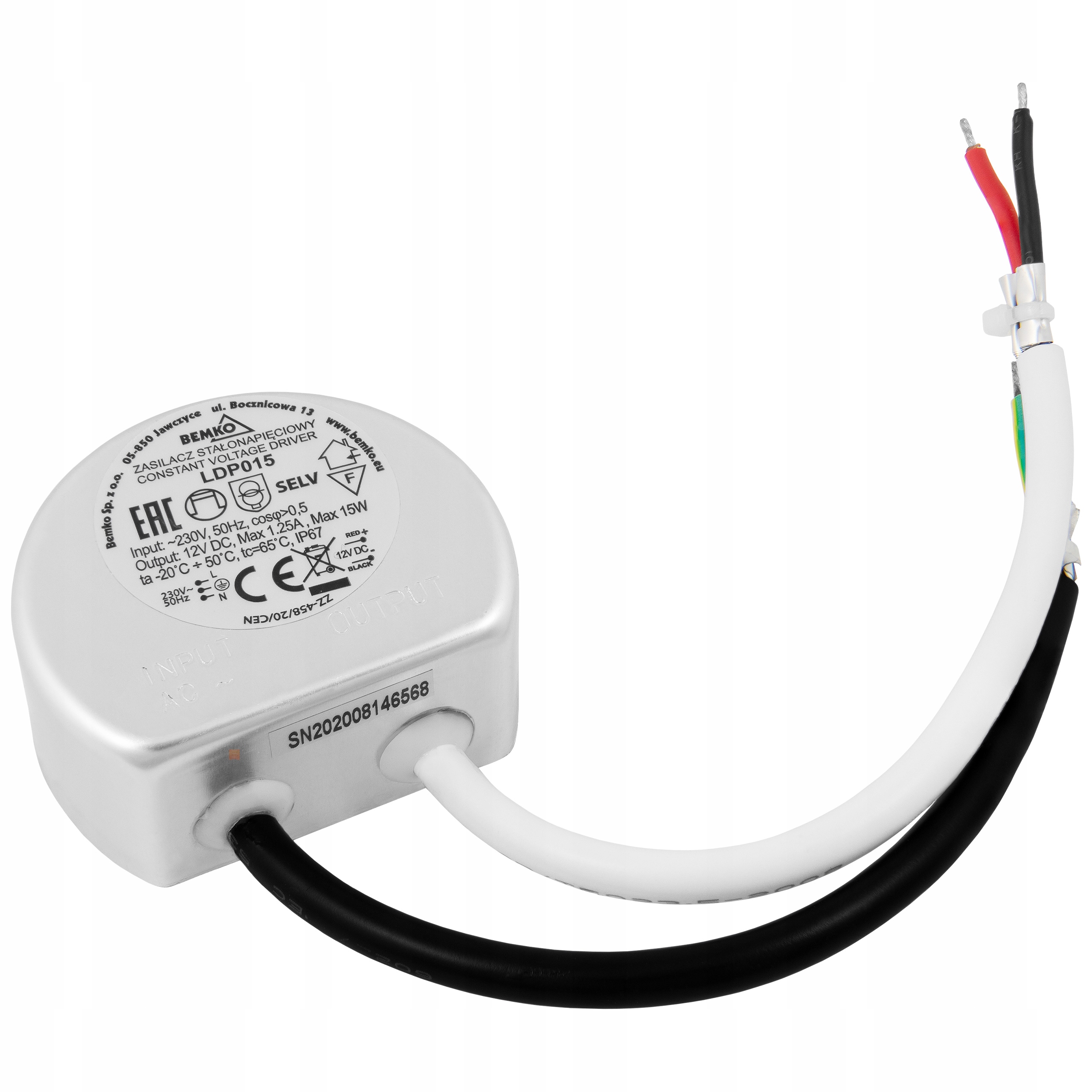 

Zasilacz Led 15W 12V IP67 Dopuszkowy Do Puszki