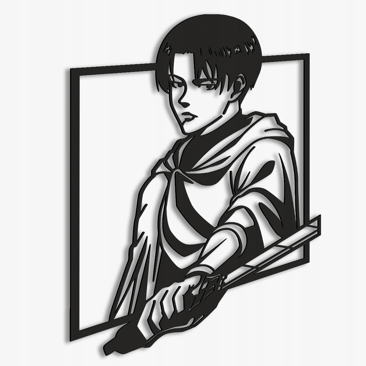 Dřevěný anime obraz Levi Ackerman Attack on Titan 3D obraz