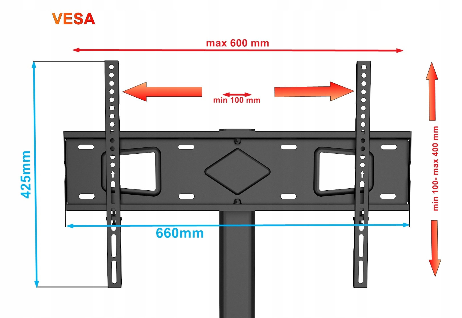 Podłogowy STOJAK pod Telewizor TV Obrotowy Regulowany Rodzaj stojak podłogowy
