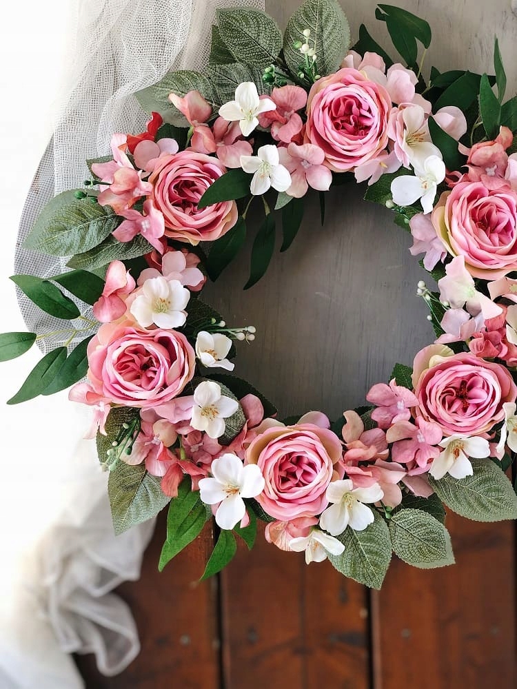 WIANEK KWIATOWY NA DRZWI DEKORACJA STROIK WIENIEC Marka inna