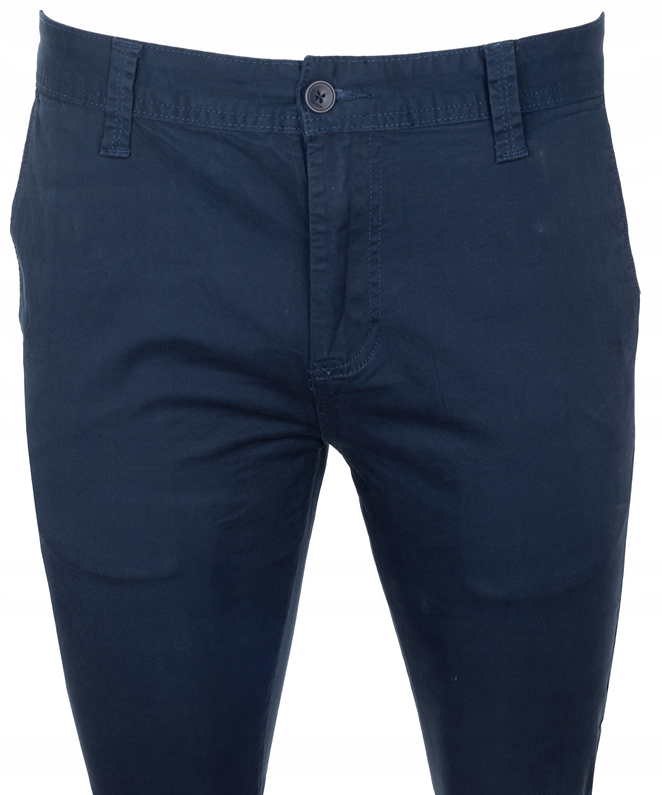 SPODNIE MATERIAŁOWE CHINOSY GRANATOWE PROSTE W31 Marka inna