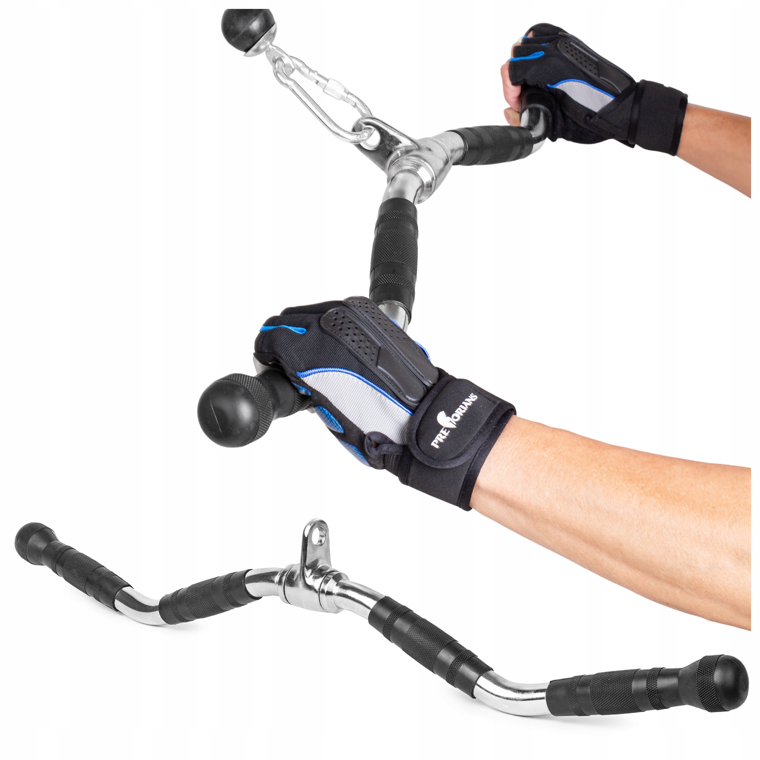 Držák Hrazda Pro Výtah Horního Dolního Atlasu Dlouhý Zlomený Otočný 78 CM