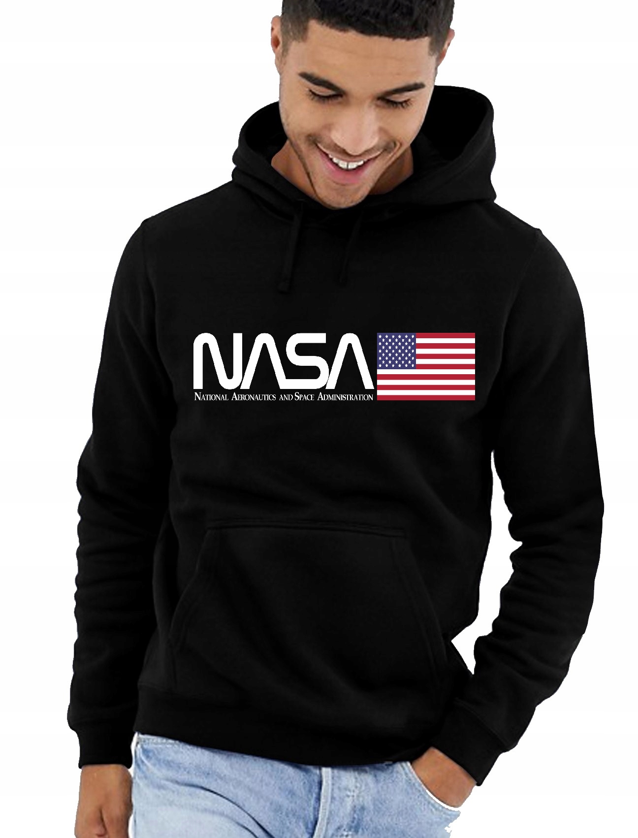 

Bluza Męska Z Kapturem Nasa Kosmos Usa Flaga
