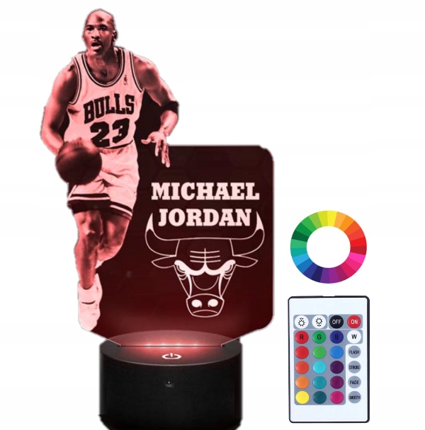 

Lampka Nocna z Imieniem Chicago Bulls Jordan 3DLED