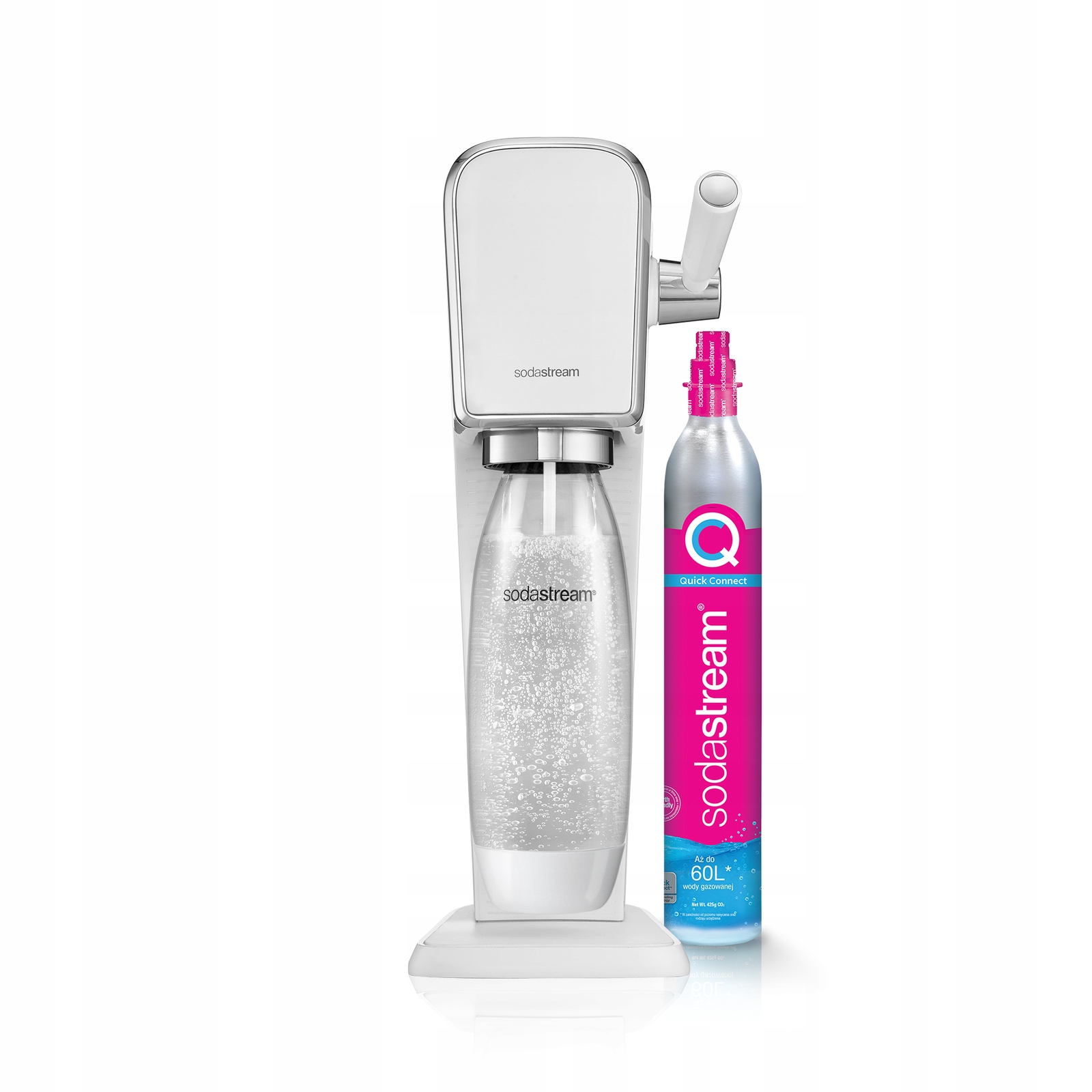 Saturátor na perlivú vodu SodaStream Art biely'+ 1 fľaša bombička CO2