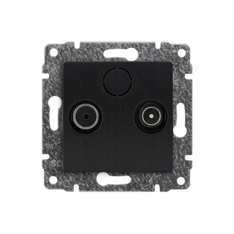 Kos Vena antracit průchozí anténní zásuvka