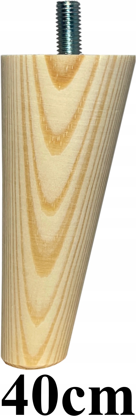

Nogi nóżki skośne, zwężane toczone drewniane 40cm