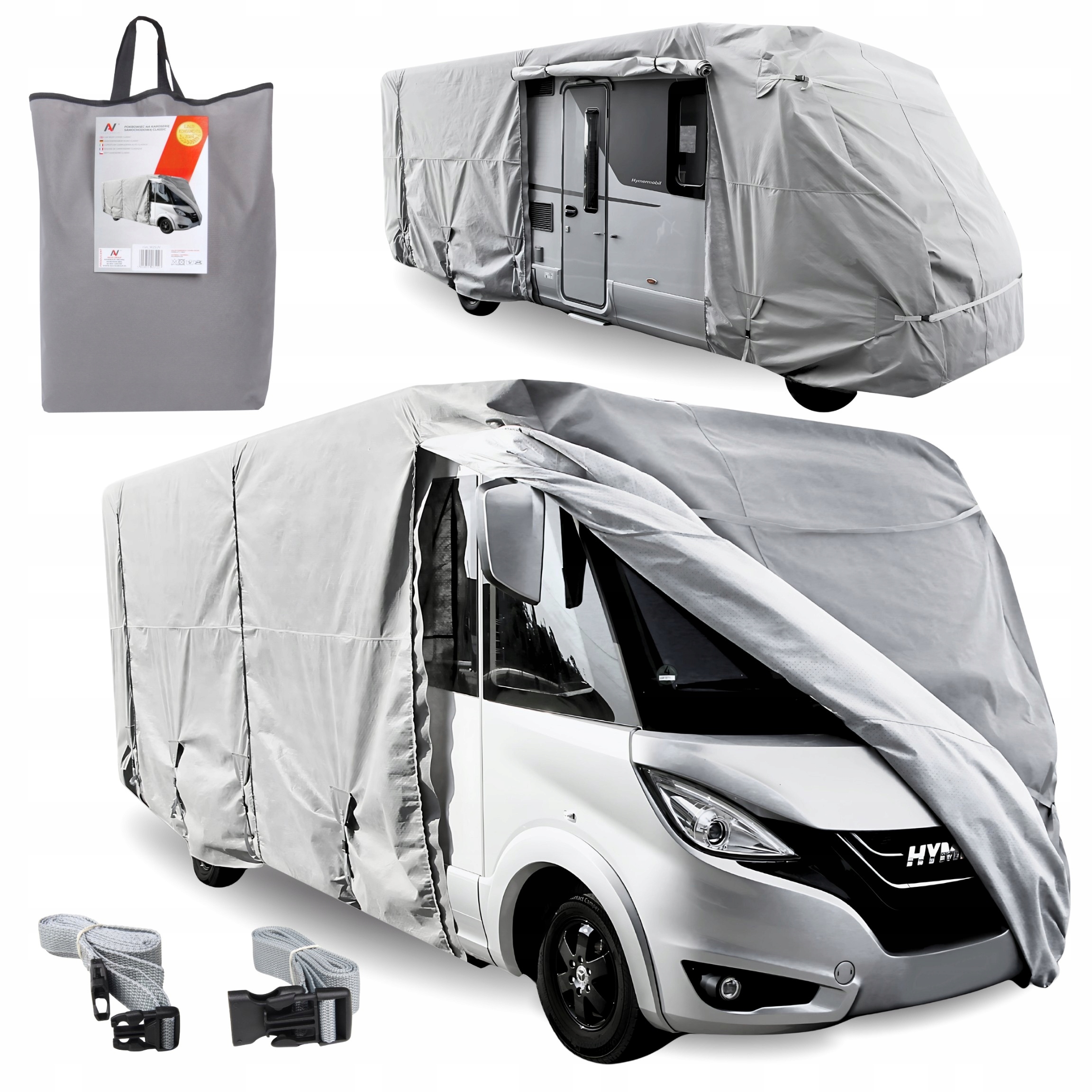 Obal na karavan Integra 760-790 cm Plachta Kryt Voděodolný 7x Pás