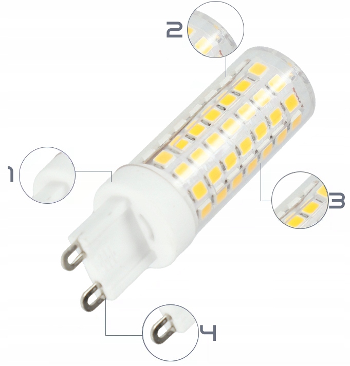 Żarówka LED G9 9W 950lm biała neutralna NIE MRUGA Rodzaj gwintu G9
