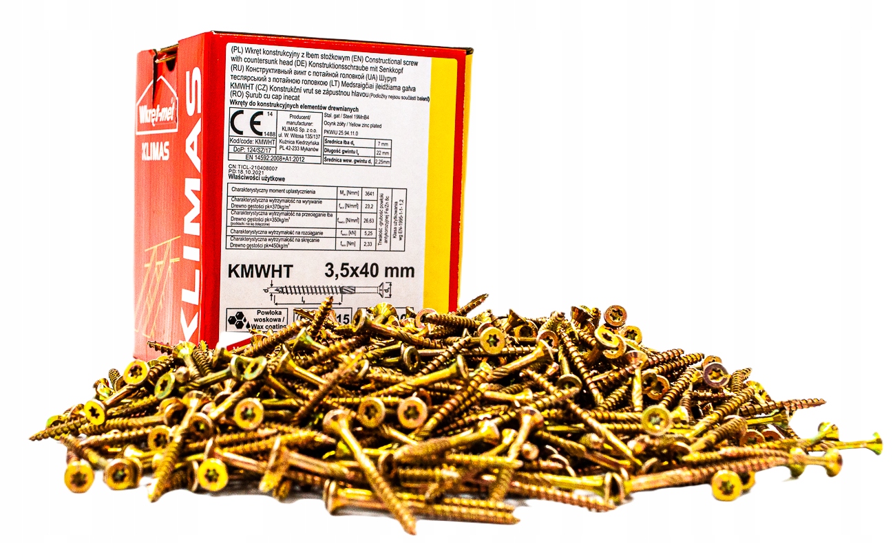 WKRĘTY CIESIELSKIE DO DREWNA 3,5x40 TORX 500szt