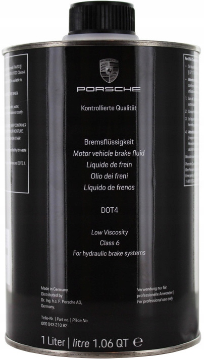 ТОРМОЗНАЯ ЖИДКОСТЬ DOT4 PORSCHE 00004321082 1L