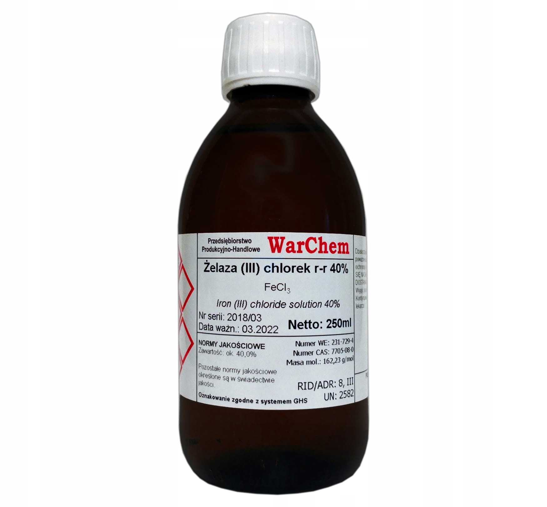 

Chlorek Żelaza (III) 40% 250ml Warchem [61374]