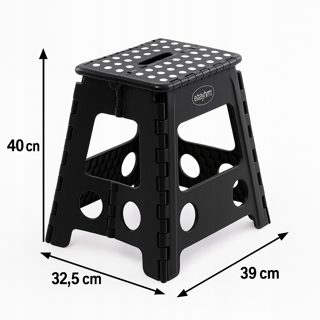 Taboret składany stołek podnóżek antypoślizgowy czarny Easyform 40cm 150kg Marka Easyform
