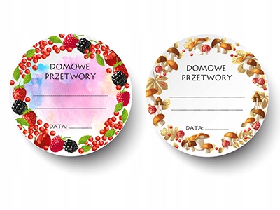 

Etykiety Na Słoiki Naklejki Przetwory 50 szt. Okr