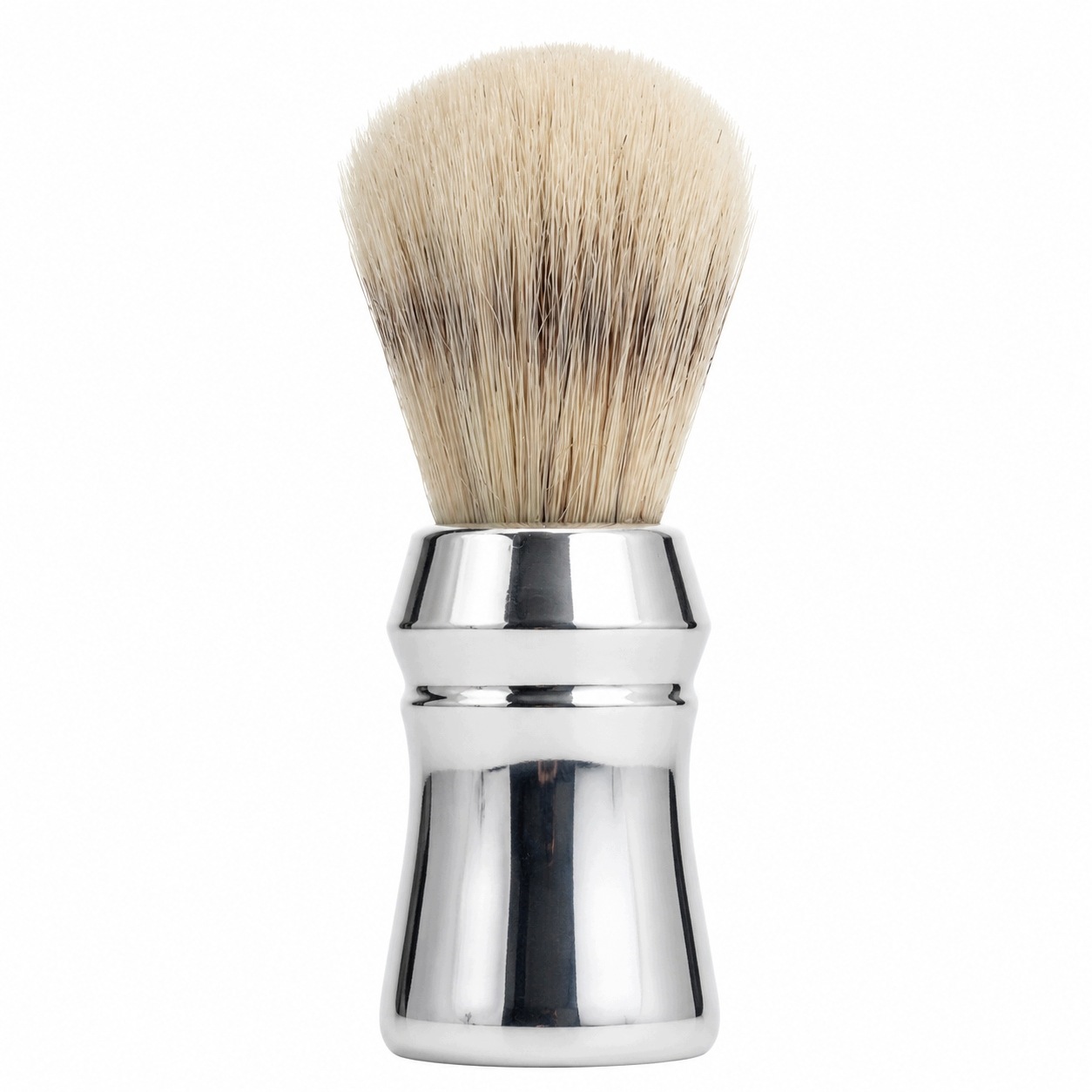 Pánský štětec na holení z jezevčích štětin a Pp XL, stříbrný, 11 cm, 24 ks