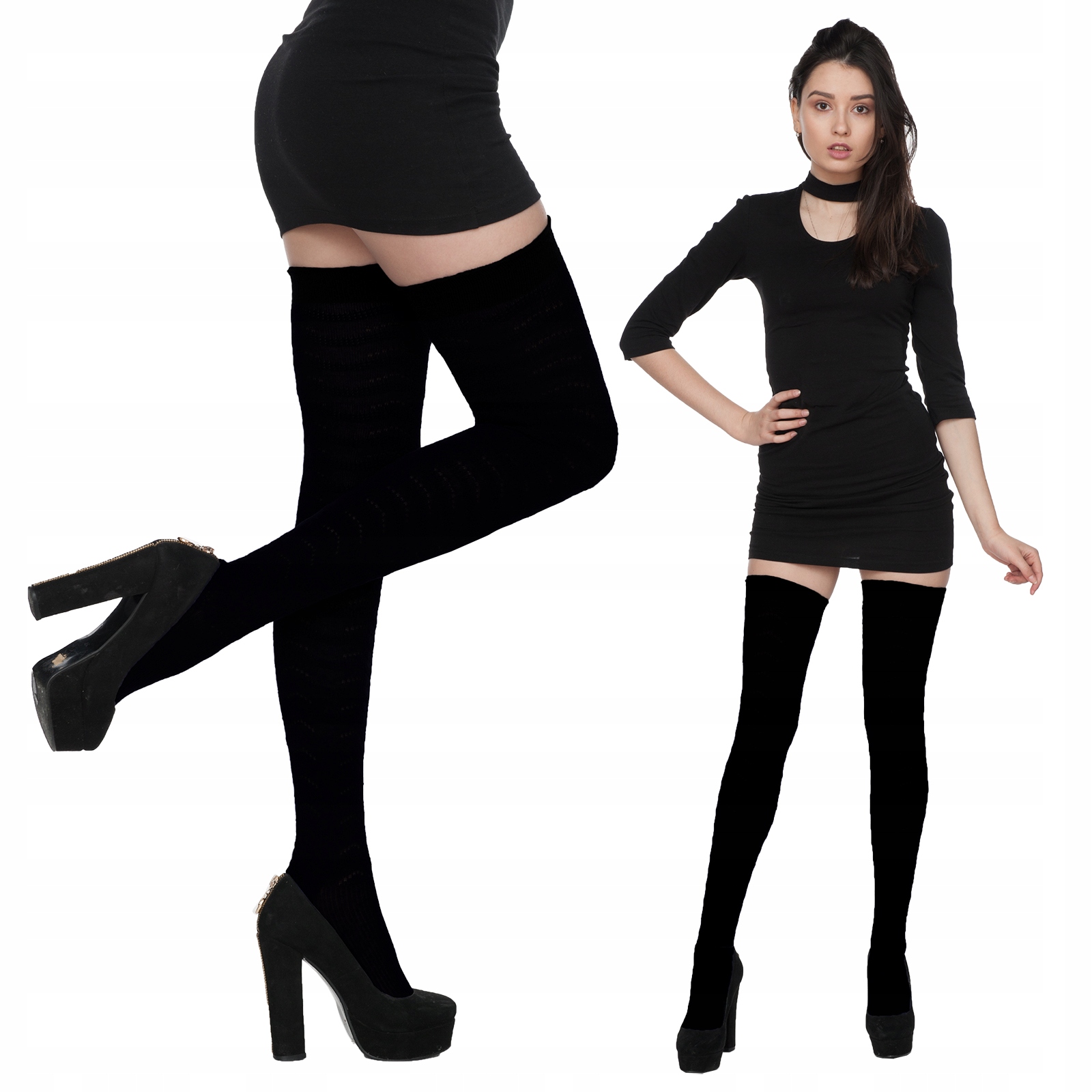 

Seksowne Zakolanówki długie Wysokie bawełna