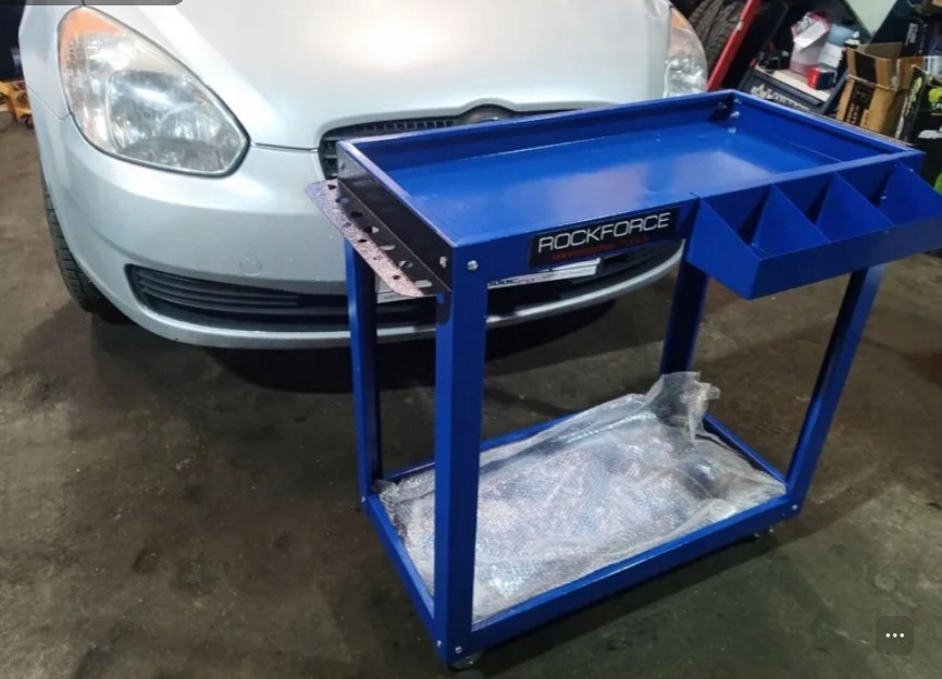 Wózek Warsztatowy Narzędziowy 2-Półkowy Z Organizerem Stan opakowania oryginalne