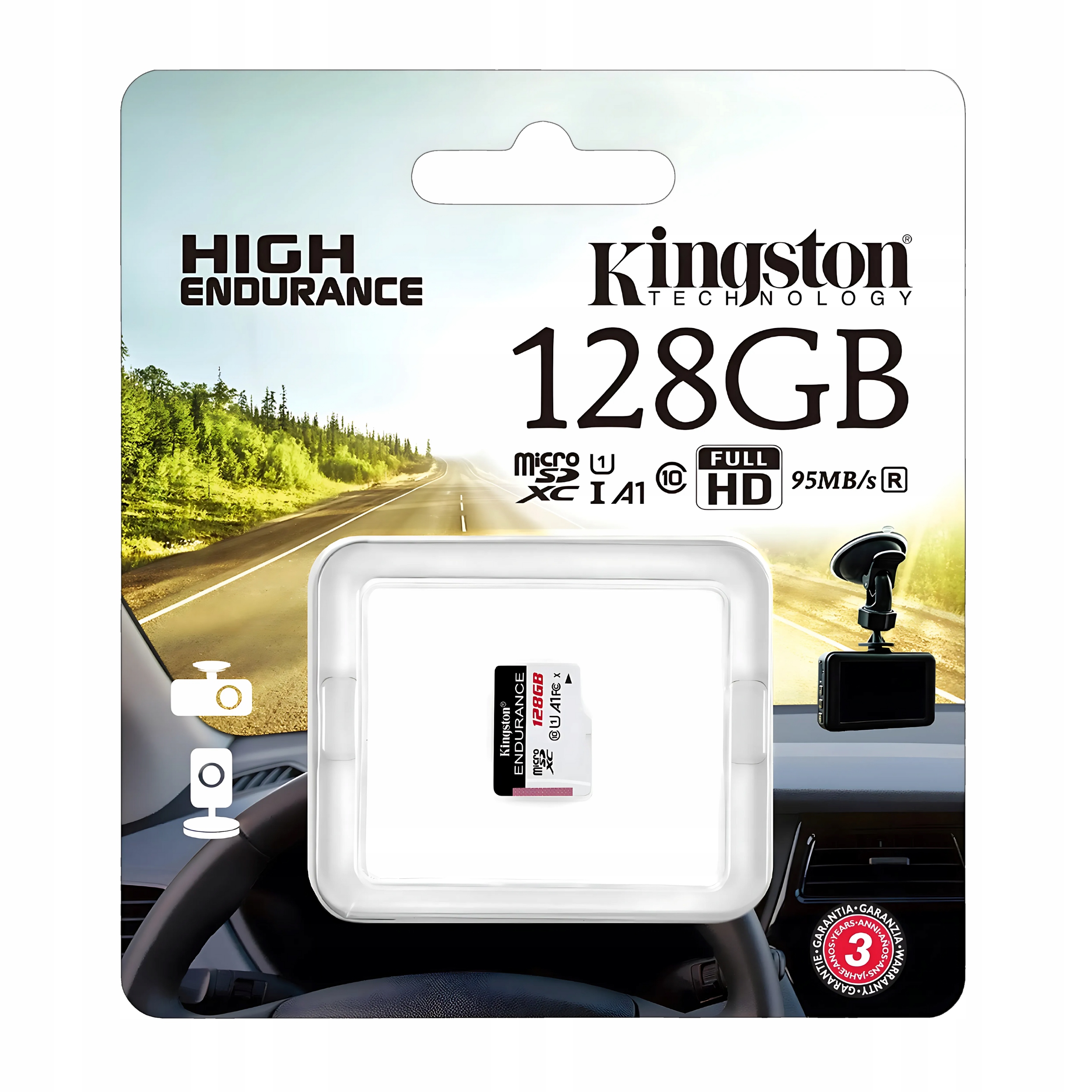 Paměťová karta Micro Sd 128GB Kingston High Endurance C10 V10 A1 95MB/s 95R