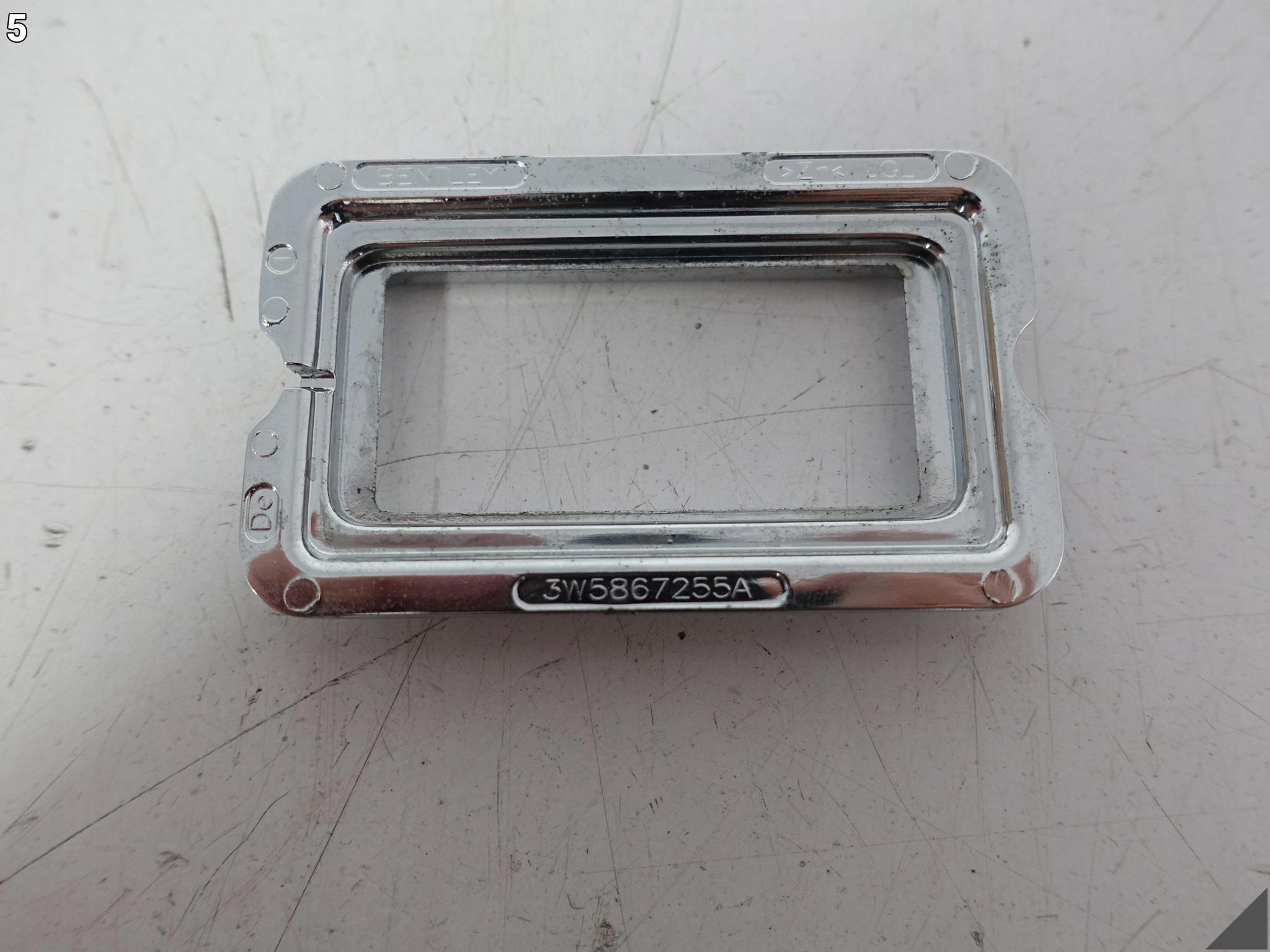 BENTLEY CONTINENTAL FLYING SPUR 3W5 06-12 switch frame CHROM rear part left