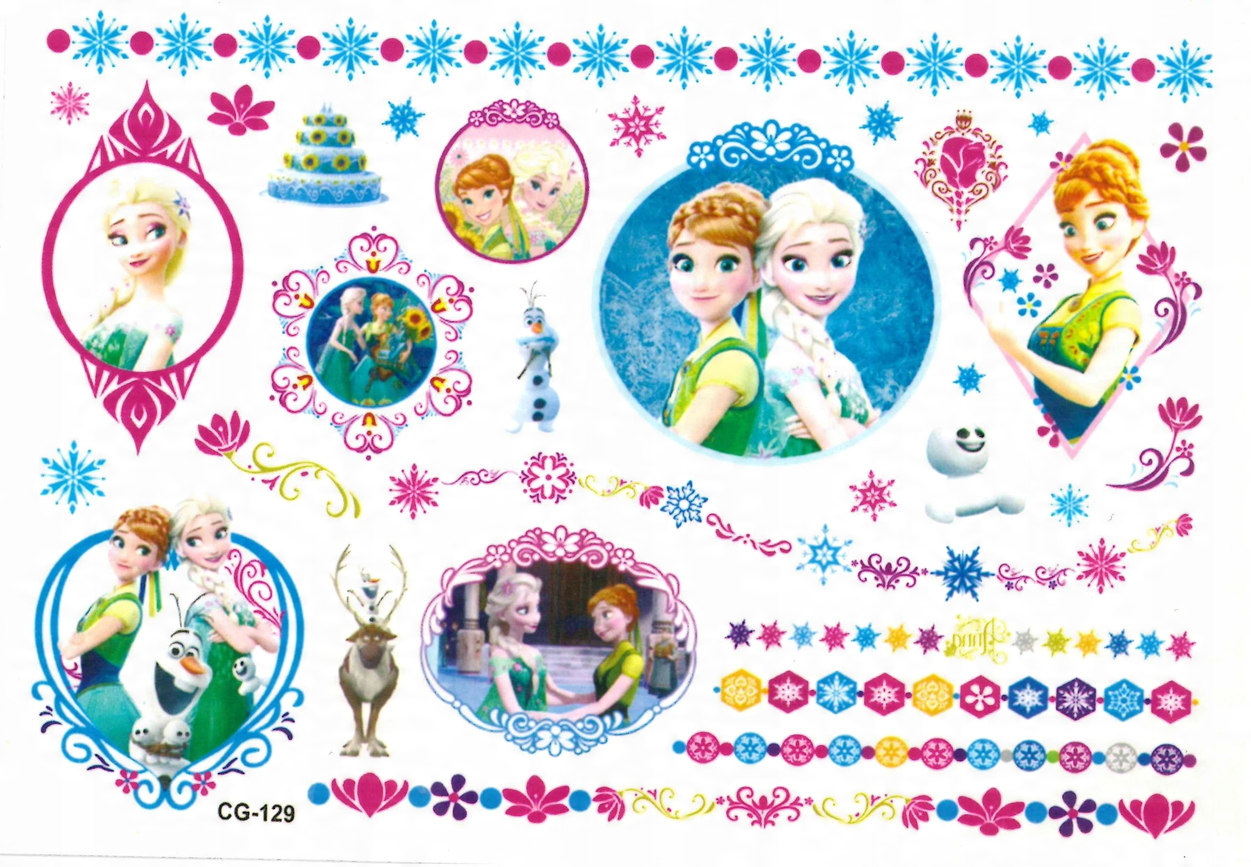 

Tatuaż zmywalny dla dzieci Elsa Anna CG129