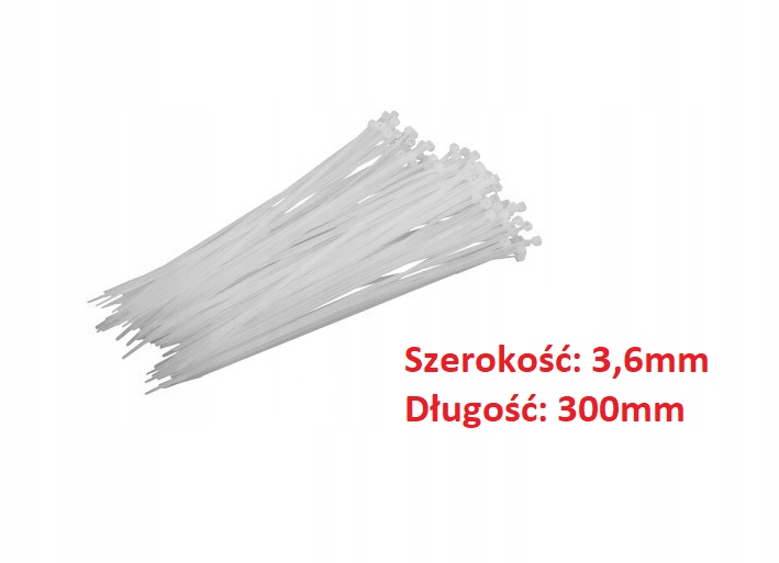 

Opaska Plastikowa Zaciskowa Trytytka 30CM 100szt