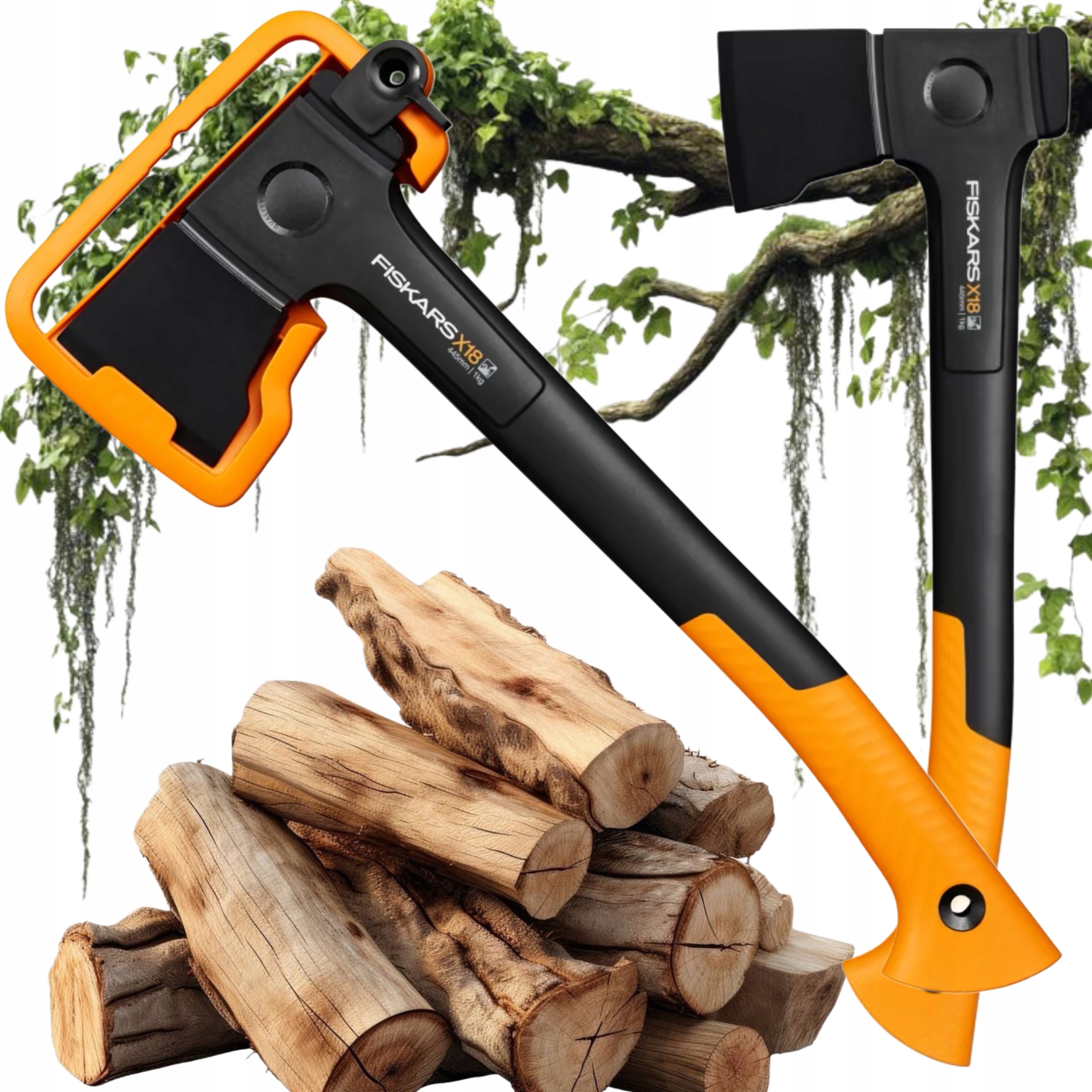 Fiskars X- X18 S Ľahká, Silná Sekera Pre Tesárske A Lesné Práce