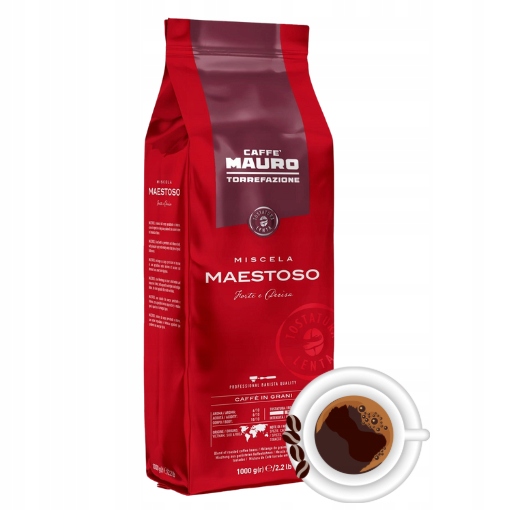 Caffe Mauro Maestoso włoska kawa ziarnista 1 kg