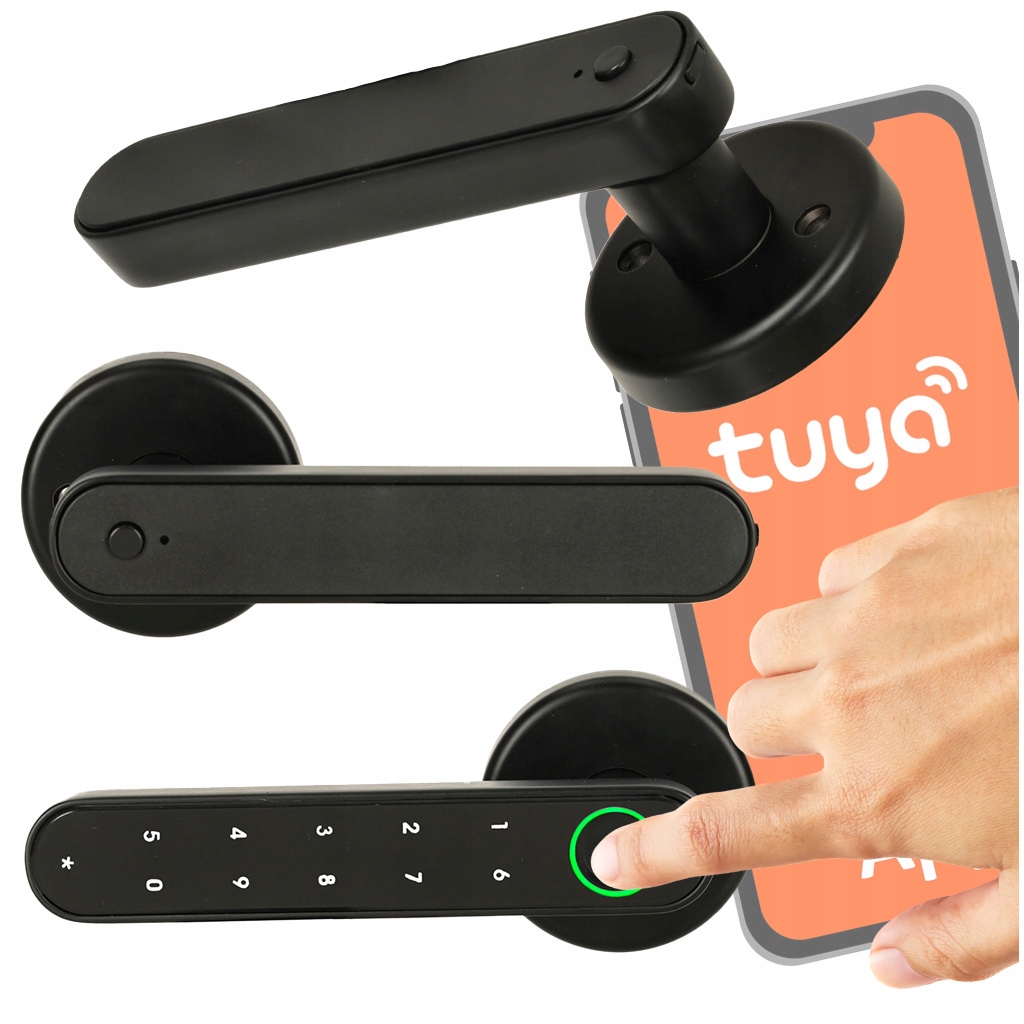 Elektronický zámok na dvere, kľučka na kód, odtlačok prsta, bluetooth