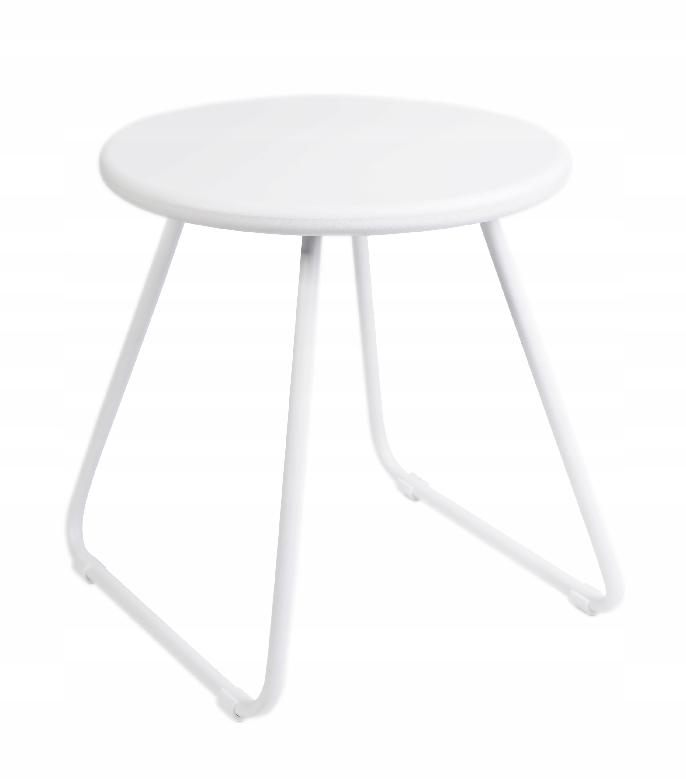 Veľký stôl konferenčný stolík kovový biely 39cm