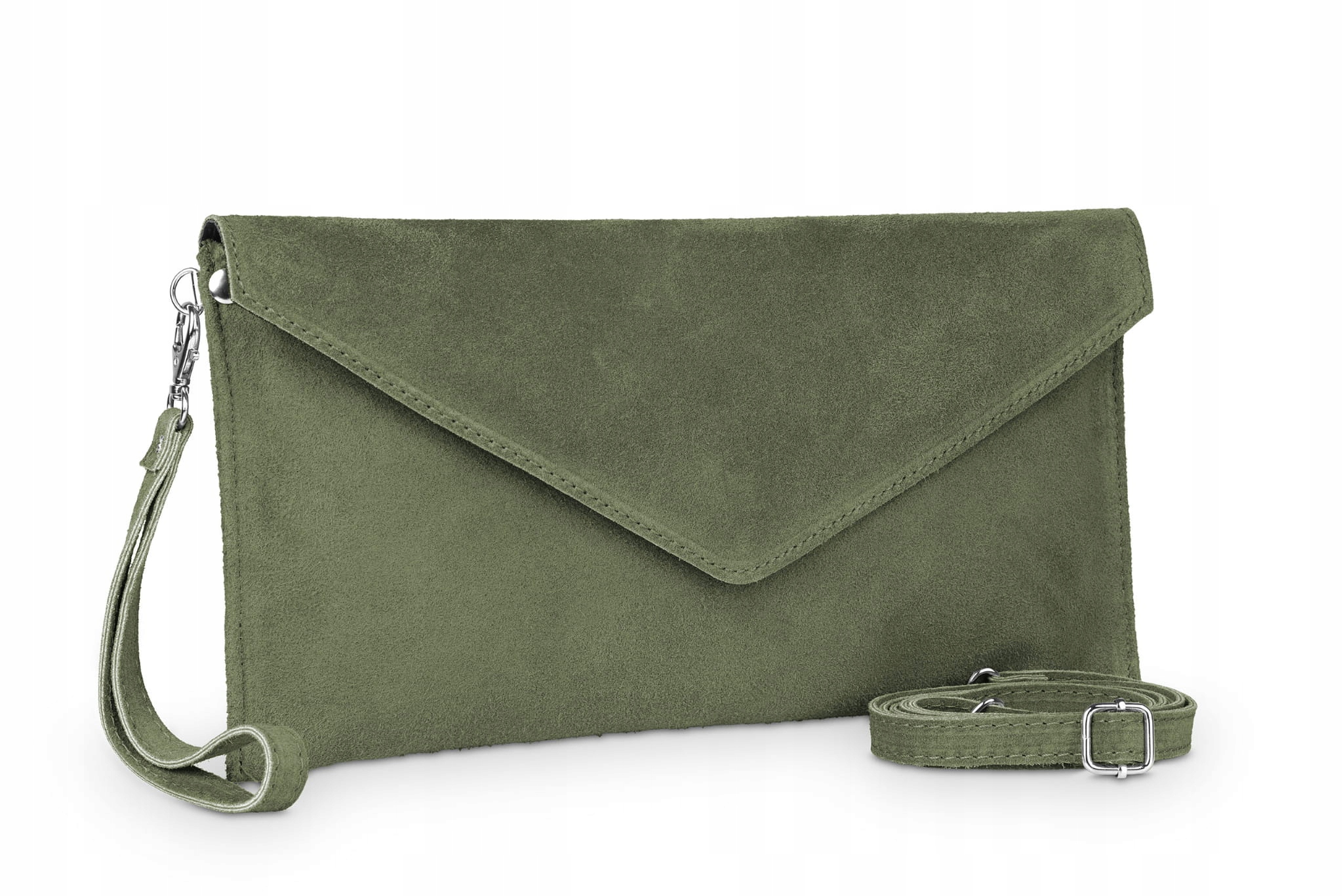 

Torebka Skórzana Kopertówka Vera Pelle Khaki