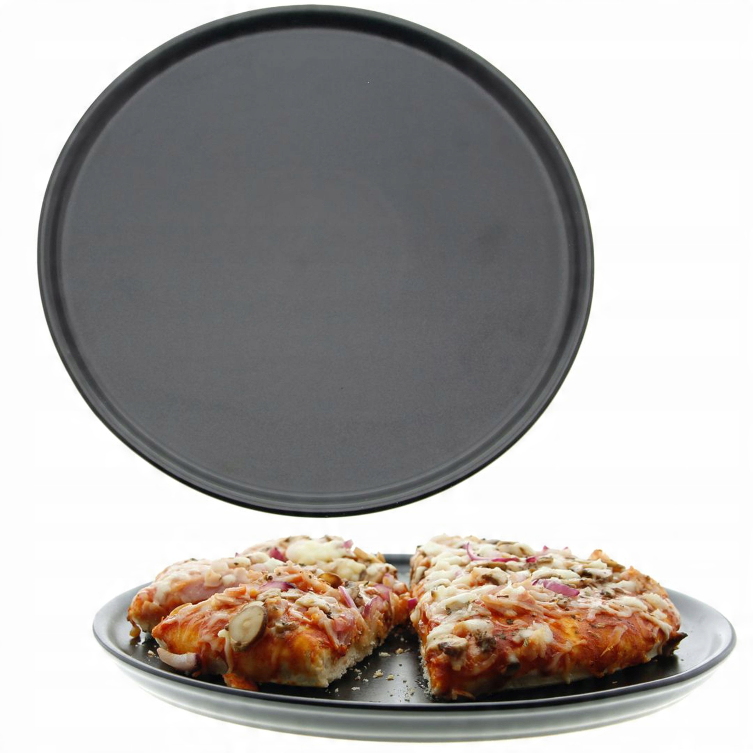 

Talerz Do Pizzy Talerz Obiadowy Czarny 28.5 CM