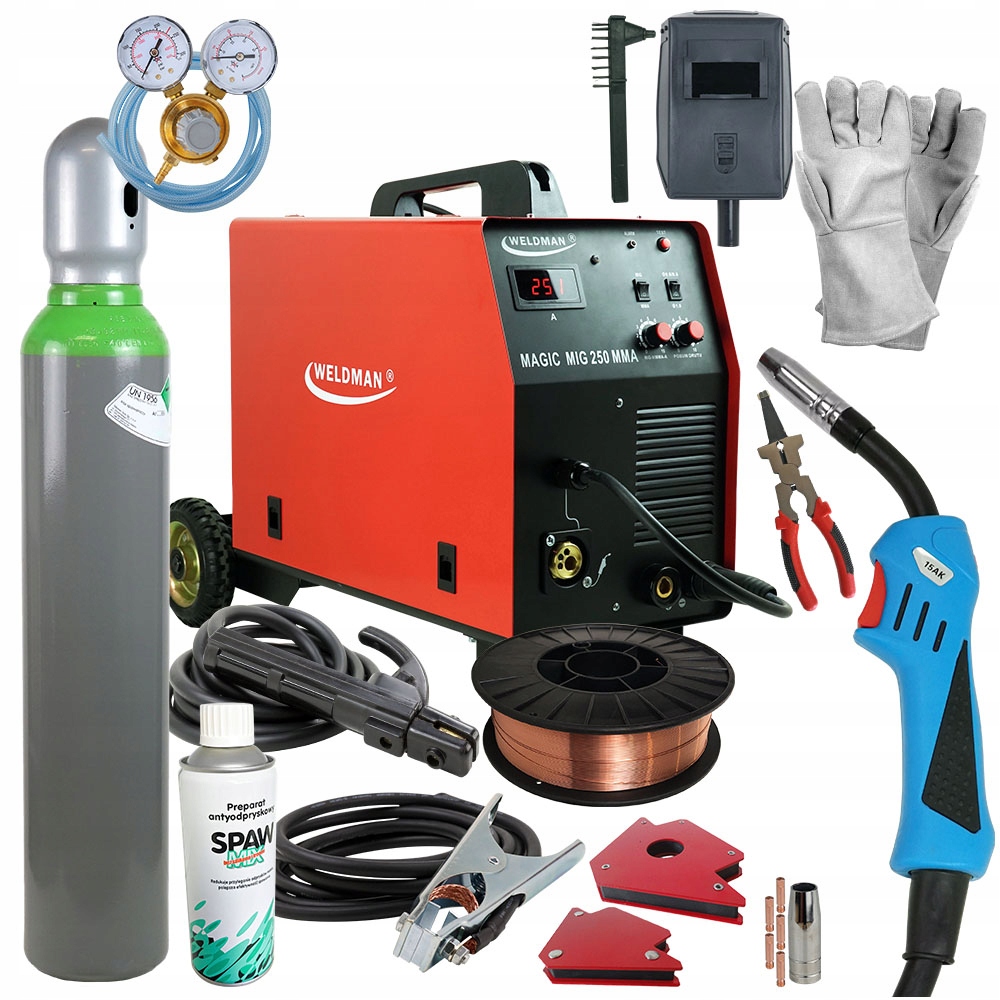 Spawarka Weldman MIGOMAT MIG 200 MMA 4x4 Zestaw