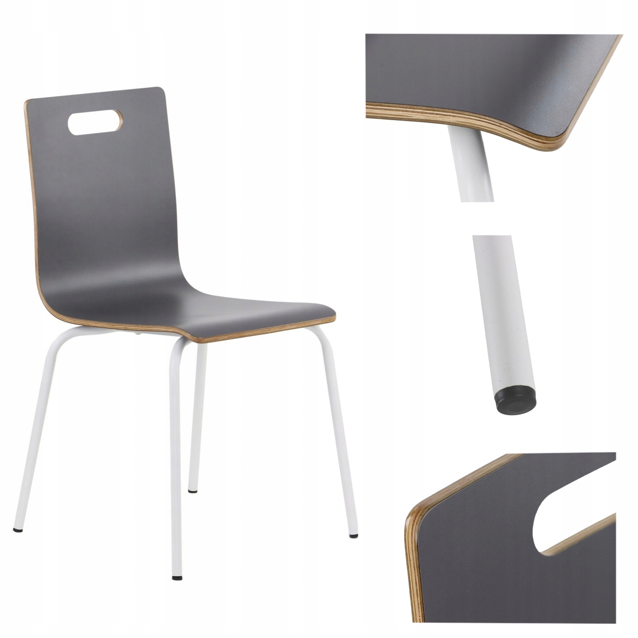 Křeslo Je Z Laminované Překližky, Bílá/šedá Barva