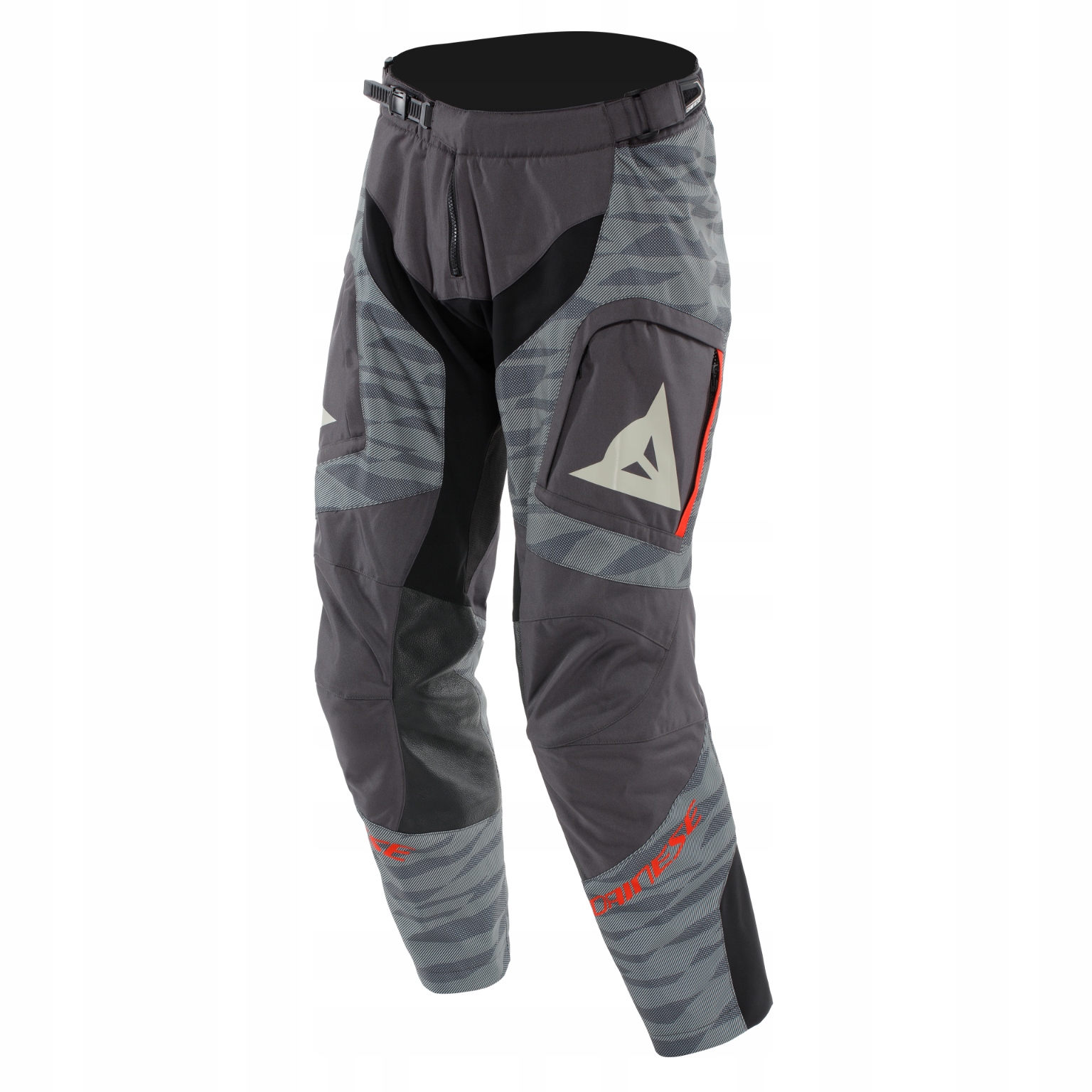 Motocyklové nohavice Adventure Dainese Sterrato Tex Sivá/Červená 48