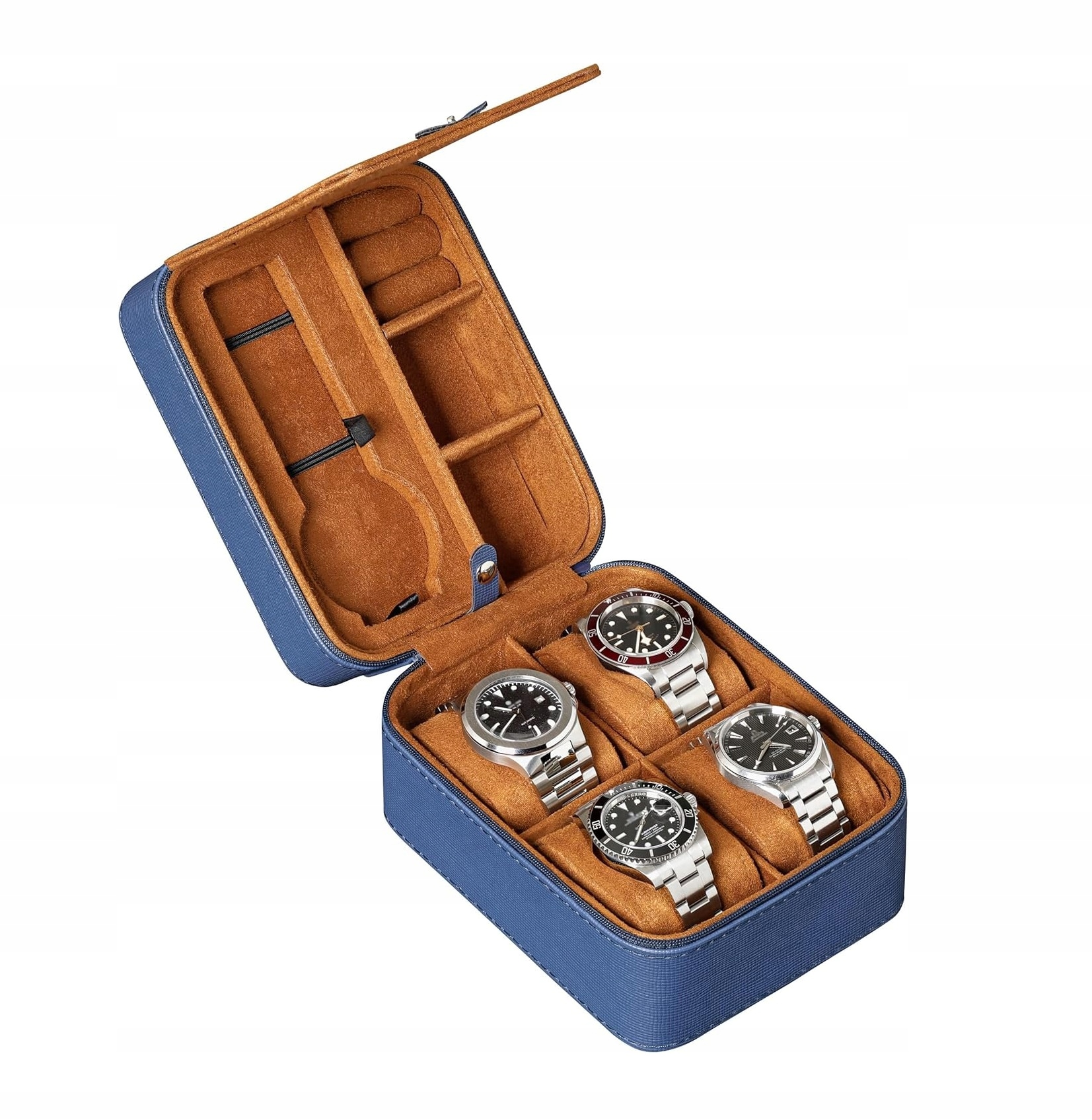 Pouzdro Na Hodinky, krabička, organizér, kožené cestovní pouzdro, 5 míst