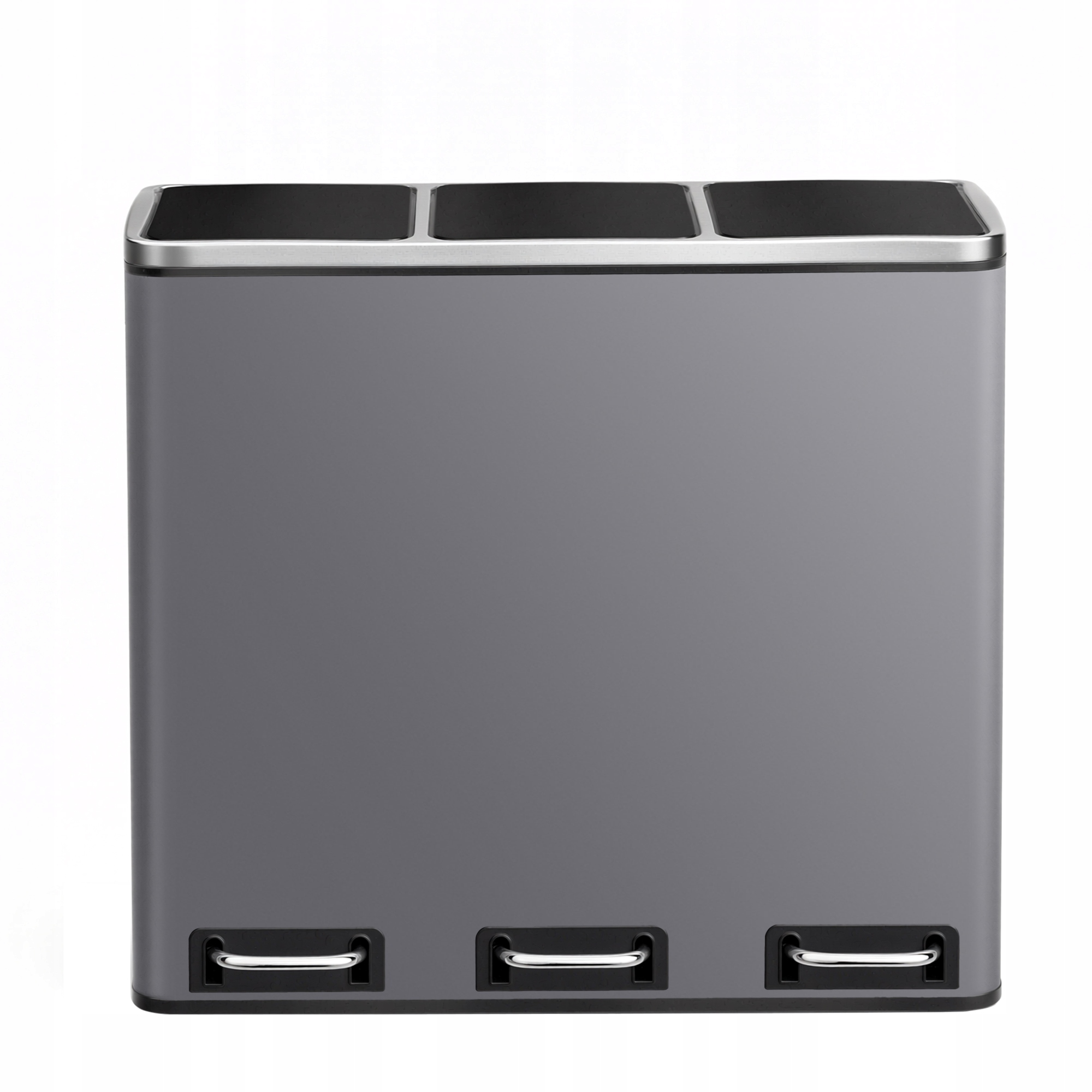 Odpadkový koš 3x18L, systém třídění odpadu, šedý
