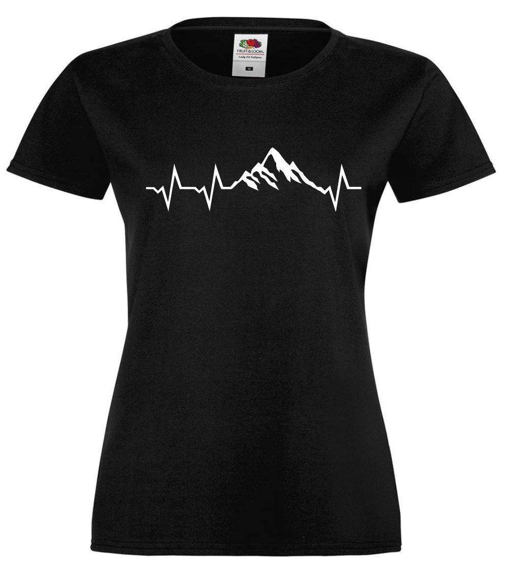 

Góry , linia życia , ekg , serce Koszulka, T-shirt