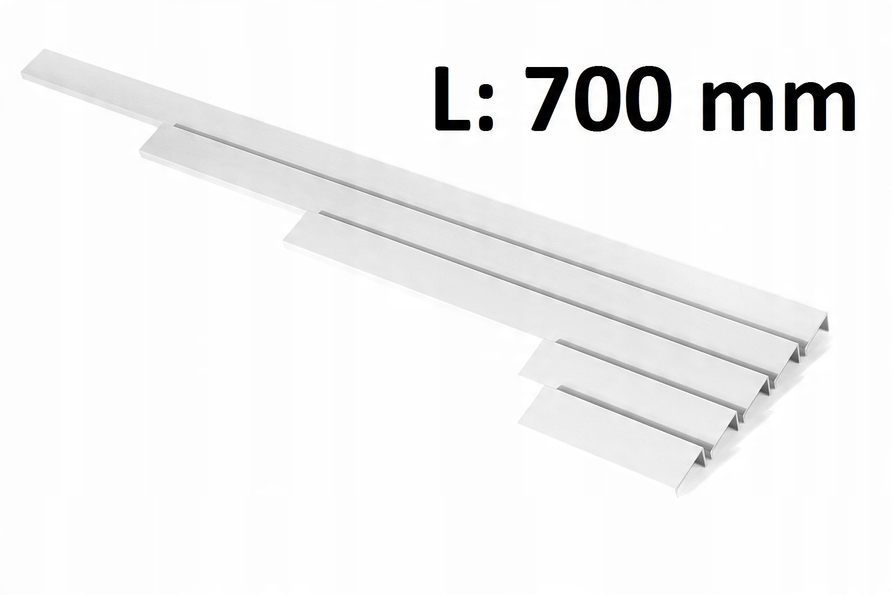 

Uchwyt krawędziowy prosty biały mat L700