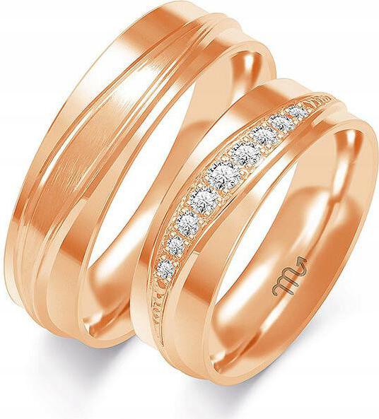 Zlatý snubní prsten na svatba pro pár 14K 585 vel. 17 18 19 pod gravírování pro muže